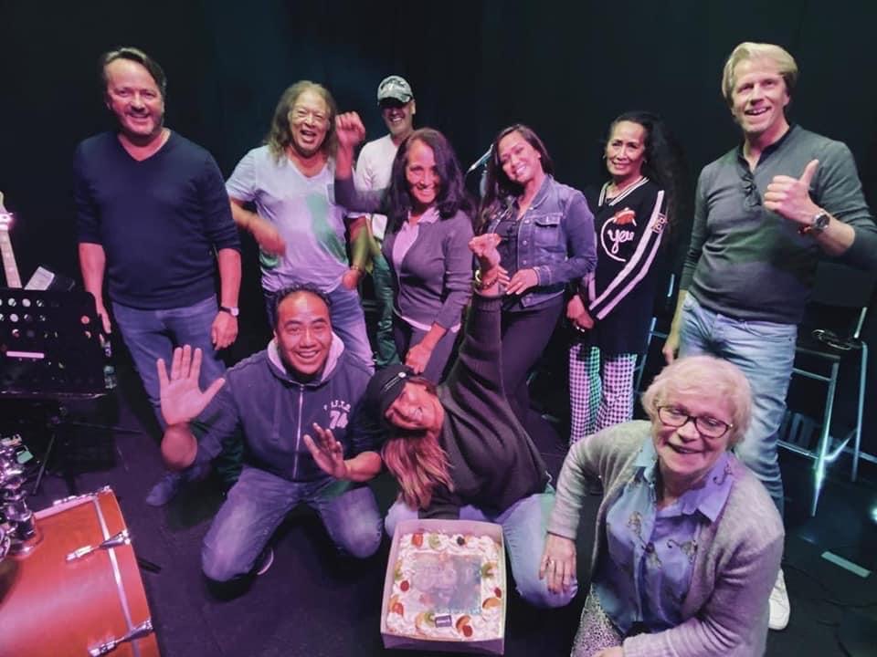 Band met schoonmoeder Wies 