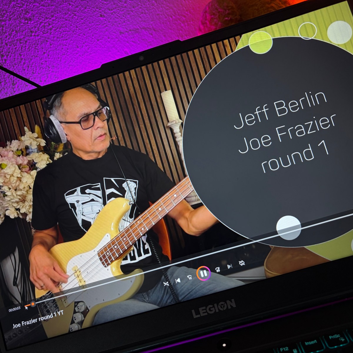 Bass Cover #23 – One Minute Groove – Jeff Berlin’s bass line (Bill Bruford (Master Strokes) – Joe Frazier (90bpm)…#OMG